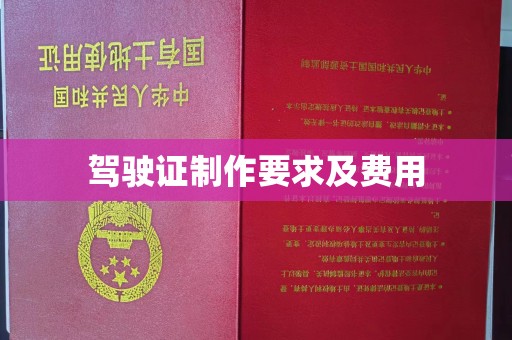 鲁山驾驶证制作要求及费用