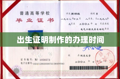 鲁山出生证明制作的办理时间