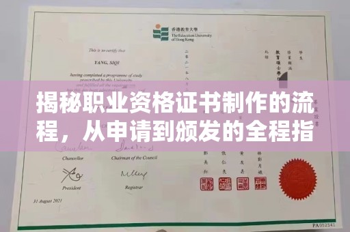 鲁山揭秘职业资格证书制作的流程，从申请到颁发的全程指南